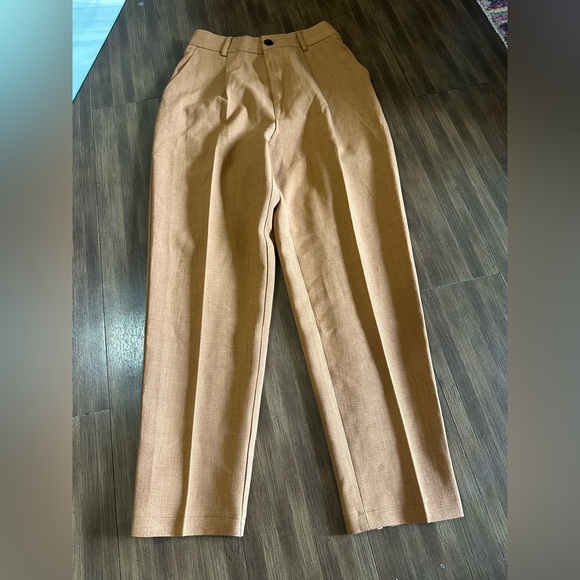 Karen Millen linen blend tailored trouser size small tan burnt orange - Picture 4 of 8